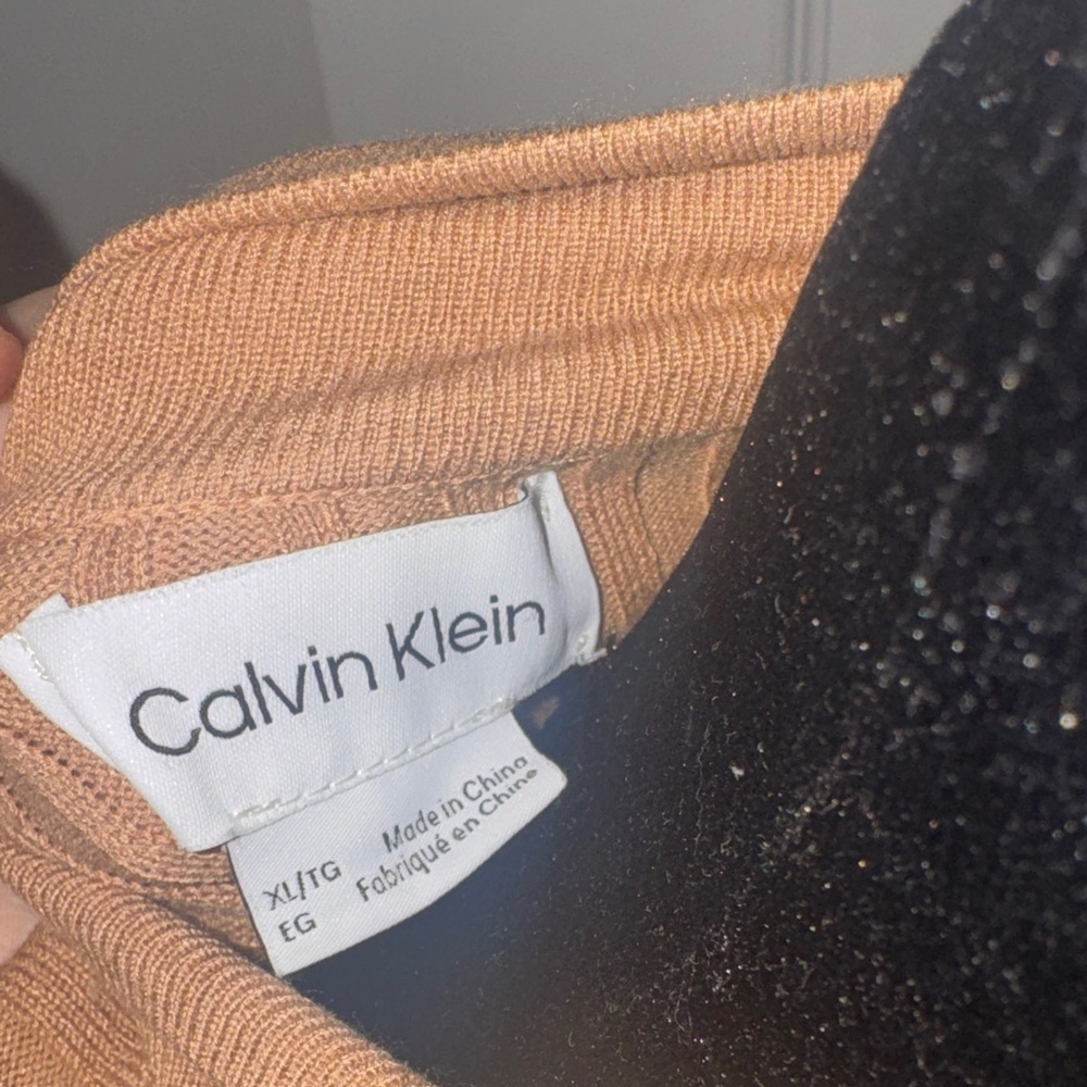 Calvin Klein Tan Long Sleeve Dress - Picture 4 of 13